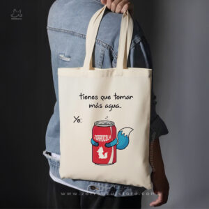 Totebag “Tienes que tomar más agua” – Zorro
