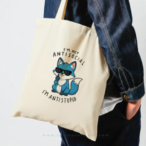 Totebag I’m Not Antisocial I’m Antistupid – Zorro