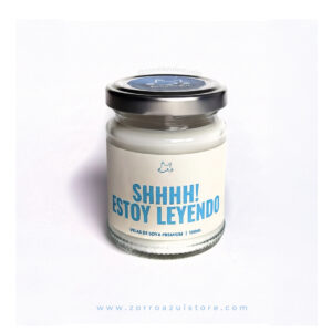 Vela Aromática de Soya 100 ml “Shhhh! Estoy Leyendo”