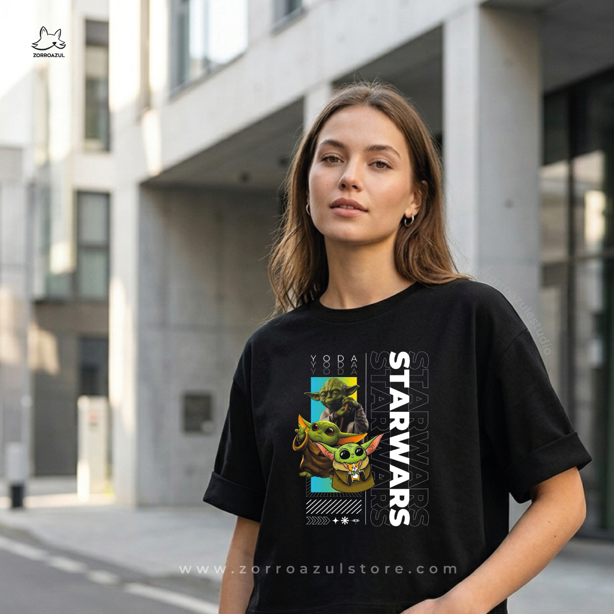 Camiseta Japonesa Star Wars Yoda & Grogu